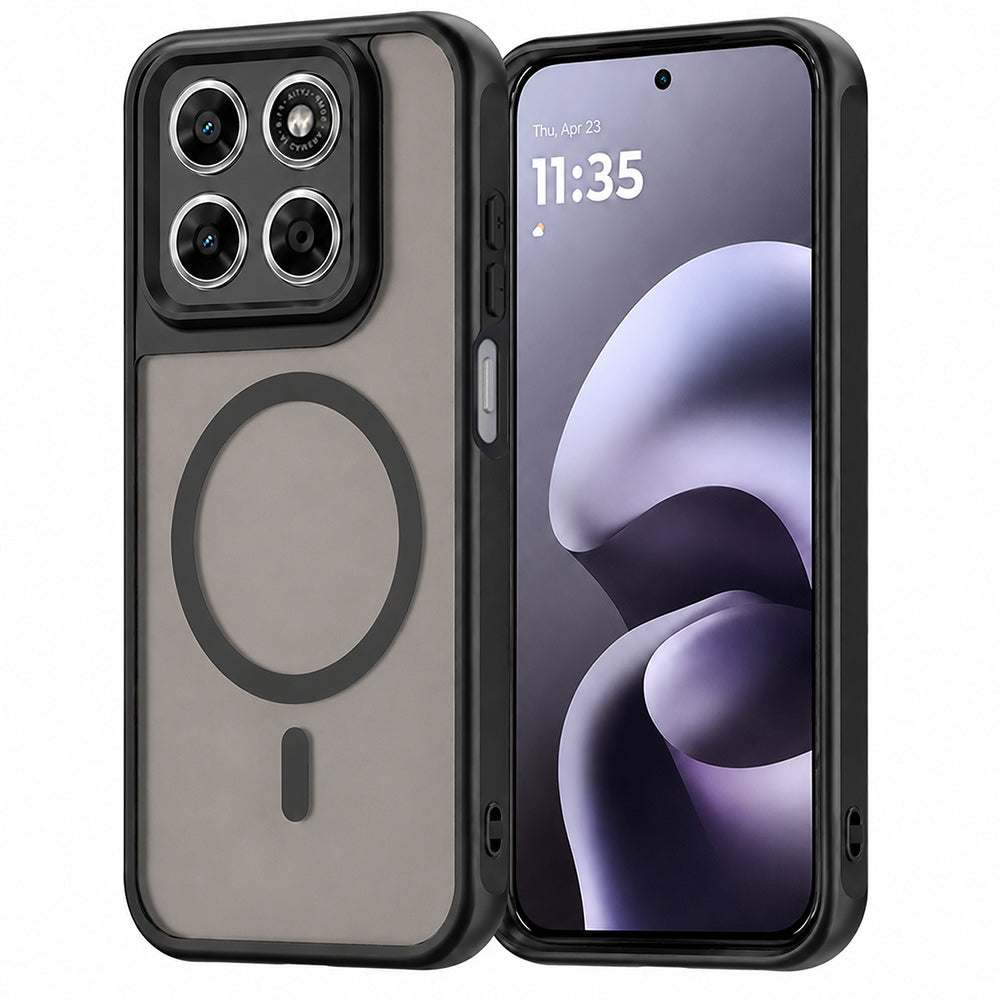 Husa de protectie Techsuit HaloFrost II MagSafe compatibil cu Motorola Moto G87 / G77 / G67, Negru