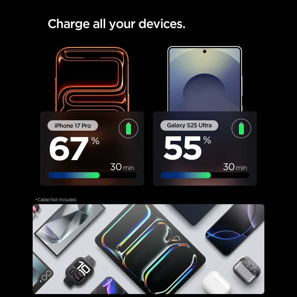 Incarcator Spigen (ACH10448), Type-C, 30W, Fast Charging, Argintiu