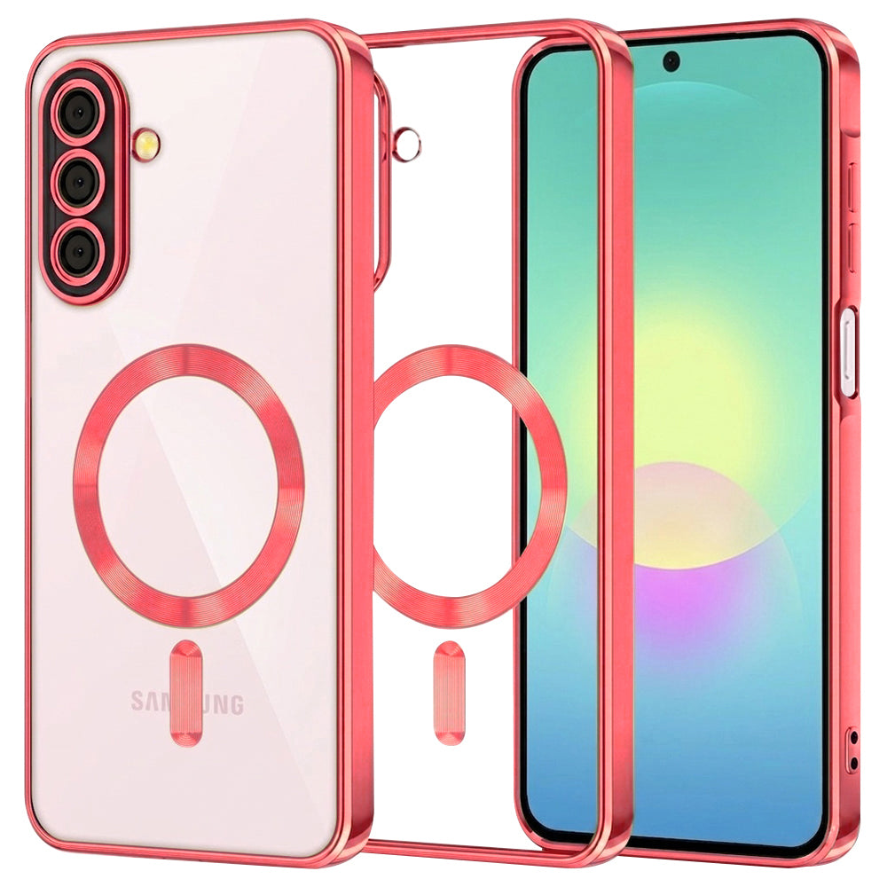 Husa de protectie Techsuit Luxury Crystal MagSafe compatibil cu Samsung Galaxy A27 5G, Roșu