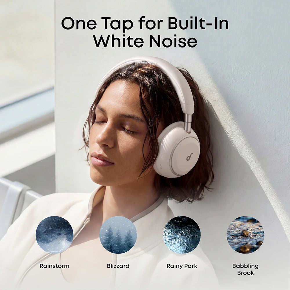 Casti Bluetooth Anker SoundCore Space 2 (D1402G21), ANC LDAC, Alb