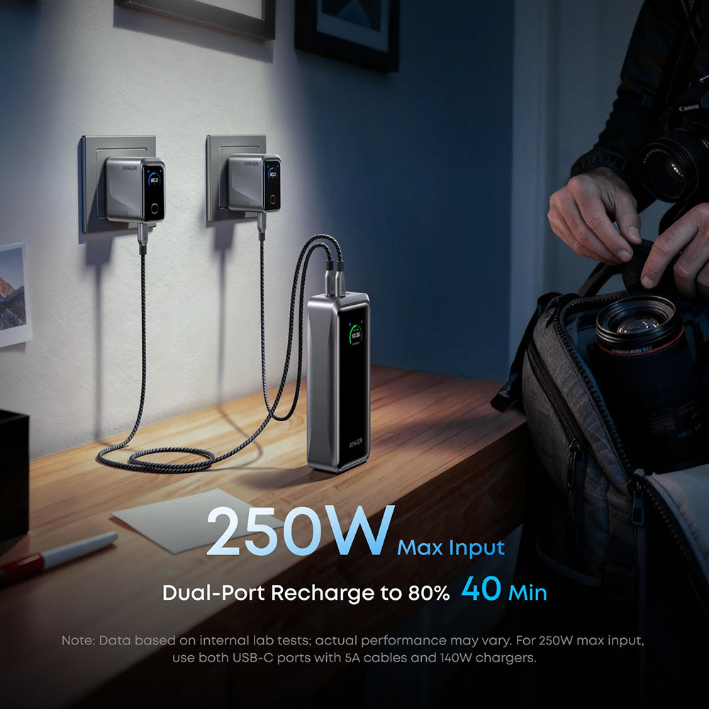 Baterie externa Anker Prime (A110AH11), 26250mAh, 2x USB-C / USB, 300W, Negru