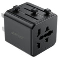 Adaptor Acefast Travel Adapter (Z11), EU/UK/US/AU, 2500W, Negru