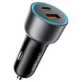 Incarcator Acefast (B21), USB / Type-C, 75W, Lumina Ambientala, Negru