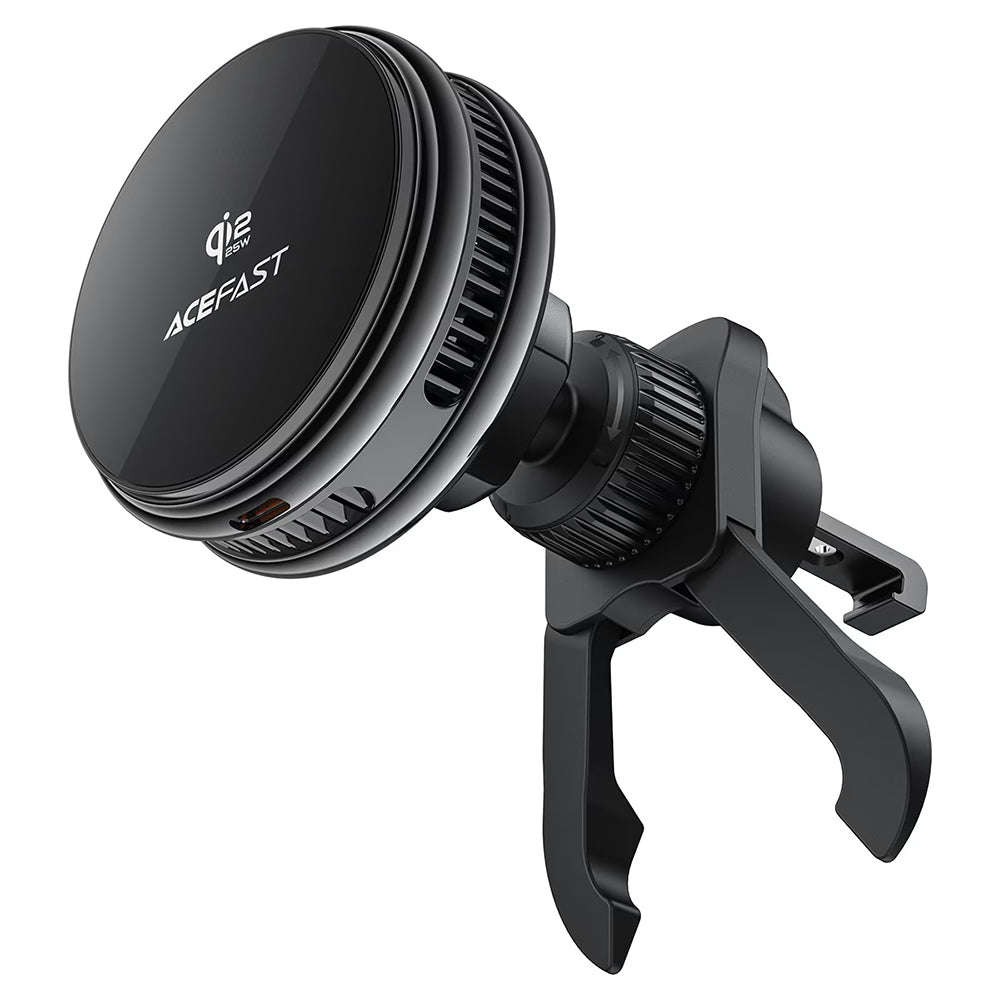 Suport Magnetic de Masina. Qi2, 25W, Functie Racire - Acefast (D66) - Black