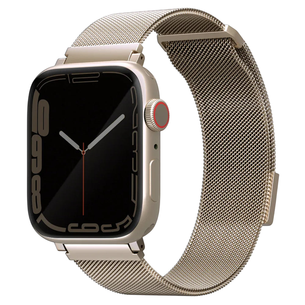 Curea smartwatch Apple Watch 1/2/3/4/5/6/7/8/9/10/11/SE/SE 2/SE 3 (38/40/41/42mm) - UNIQ Dante - Starlight