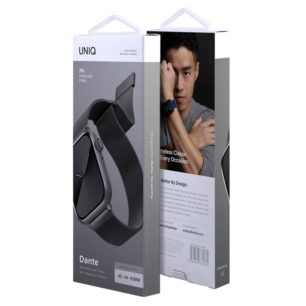 Curea smartwatch Apple Watch 1/2/3/4/5/6/7/8/9/10/11/SE/SE 2/SE 3 (38/40/41/42mm) - UNIQ Dante - Starlight