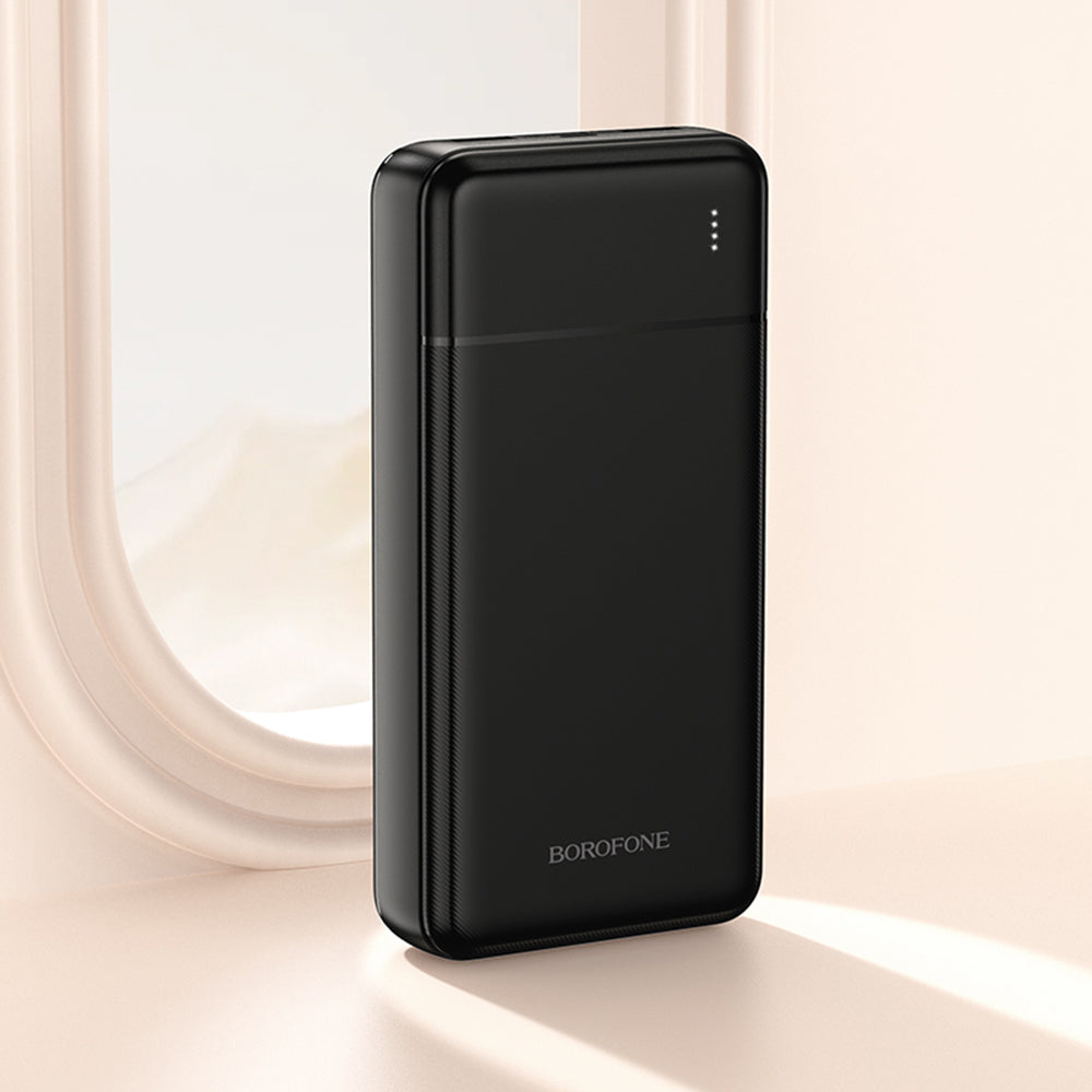 Baterie externa Borofone Clever (BJ88A), 20000mAh, 2x USB-A, USB-C & Micro-USB, Alb