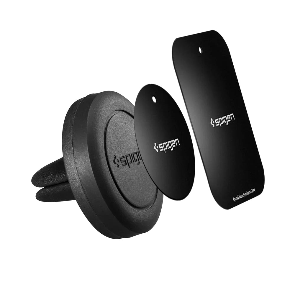 Suport Auto Spigen Q11 (SGP11583), Magnetic, Grila Ventilatie, Negru