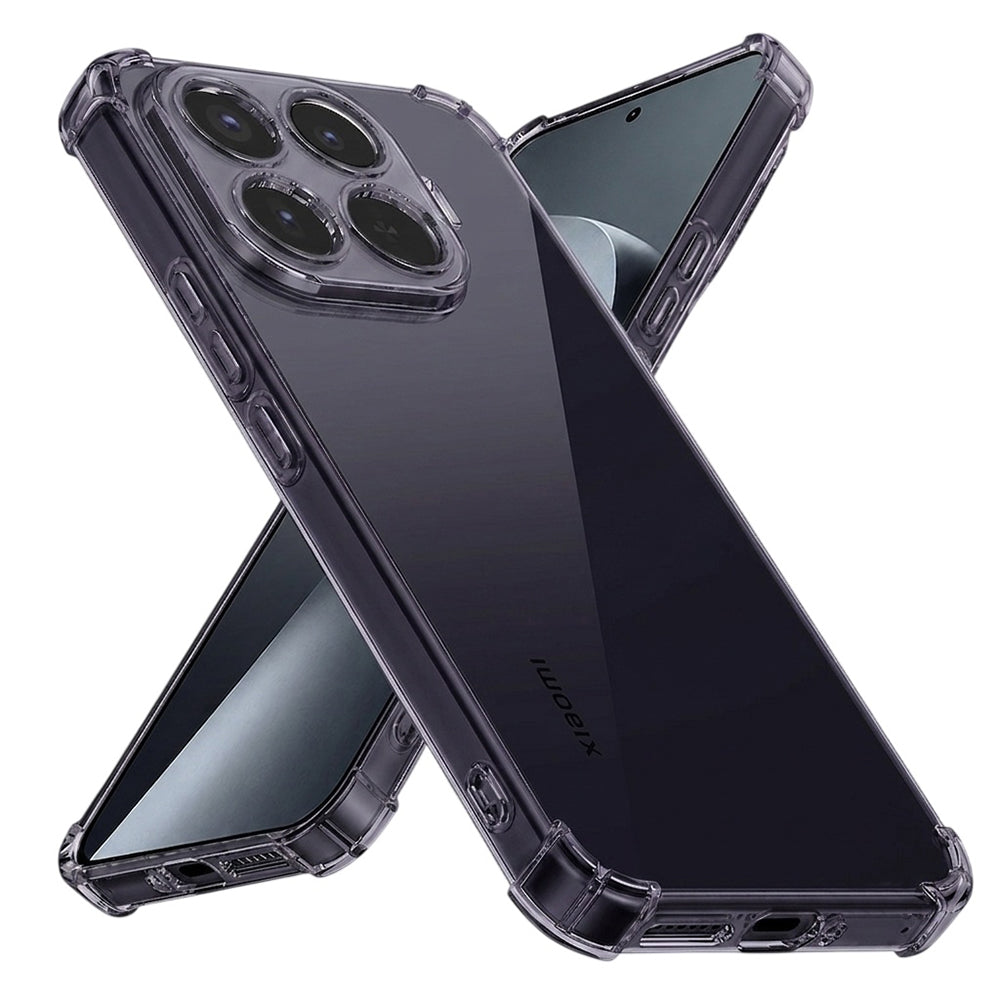 Husa de protectie Techsuit Shockproof Clear Silicone compatibil cu Xiaomi 17T Pro, Negru Fumuriu