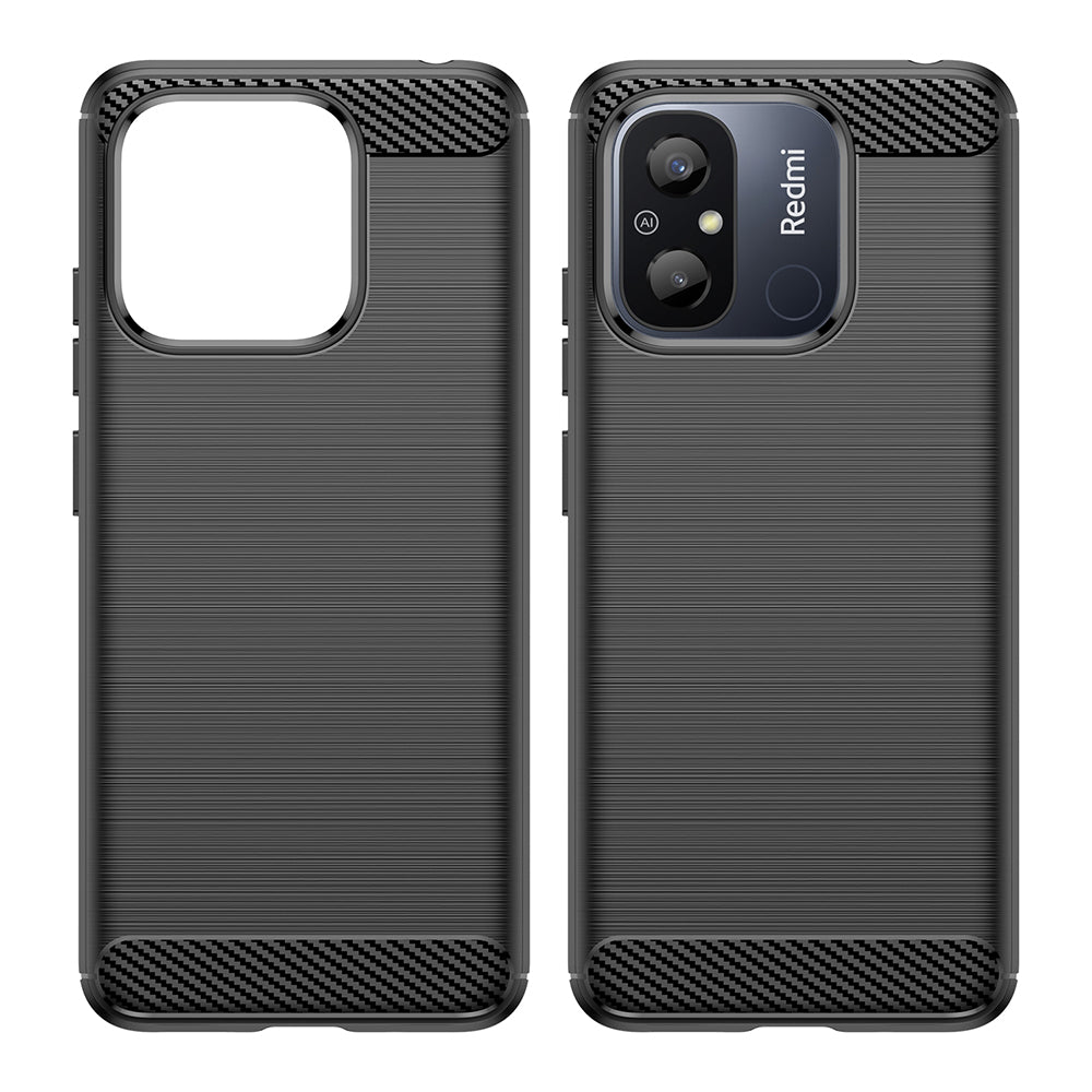 Techsuit - Carbon Silicone - Xiaomi Redmi 12C - Black