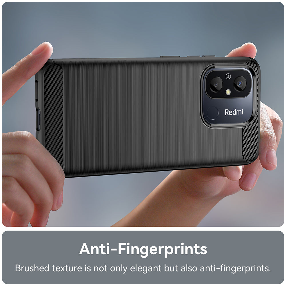 Techsuit - Carbon Silicone - Xiaomi Redmi 12C - Black