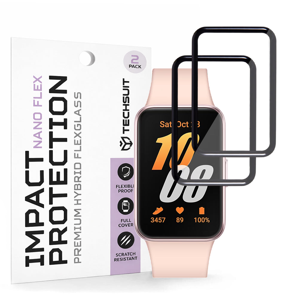 Folie smartwatch Techsuit compatibil cu Samsung Galaxy Fit3, Negru