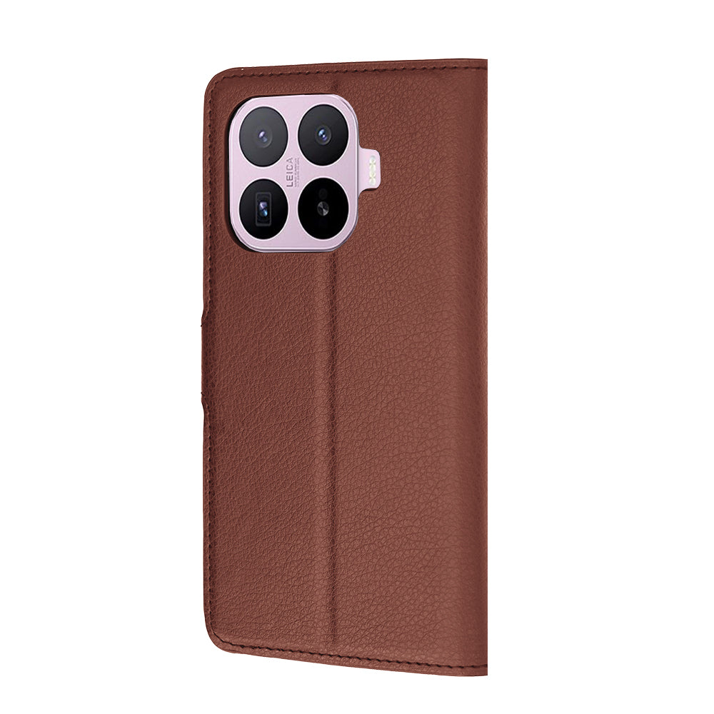 Husa de protectie Techsuit Leather Folio compatibil cu Xiaomi 17T, Maro