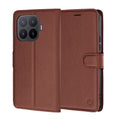 Husa de protectie Techsuit Leather Folio compatibil cu Xiaomi 17T Pro, Maro