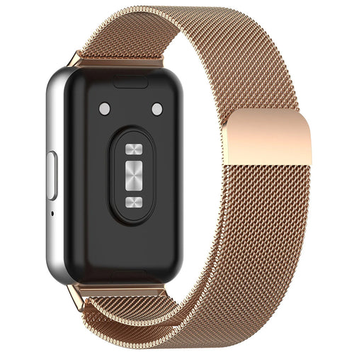Curea smartwatch Techsuit compatibil cu Samsung Galaxy Fit3, Roz Auriu
