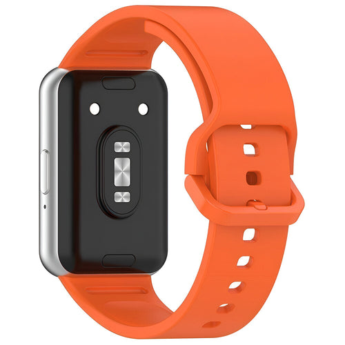 Curea smartwatch Techsuit compatibil cu Samsung Galaxy Fit3, Portocaliu
