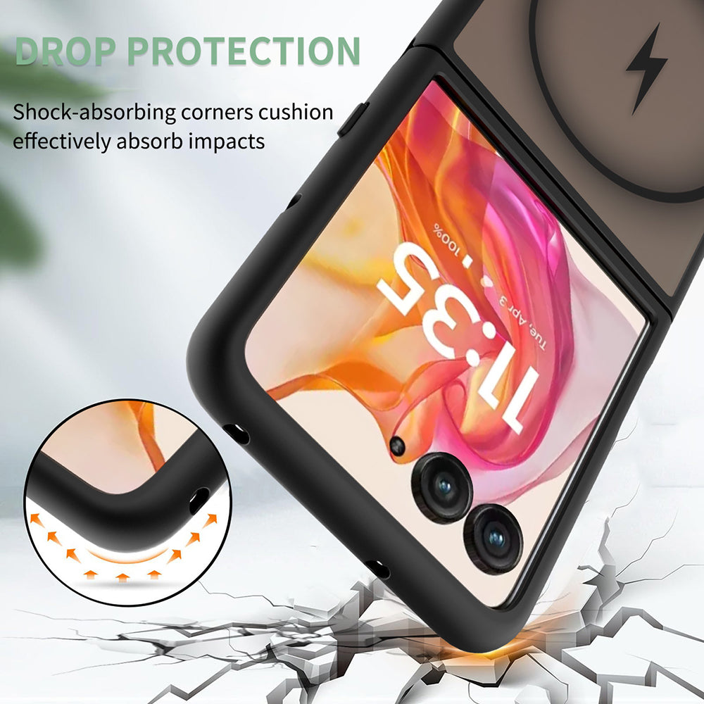 Husa de protectie Techsuit PureFrost MagSafe compatibil cu Motorola Razr 50 Ultra / Motorola Razr 70 Plus, Negru Frost