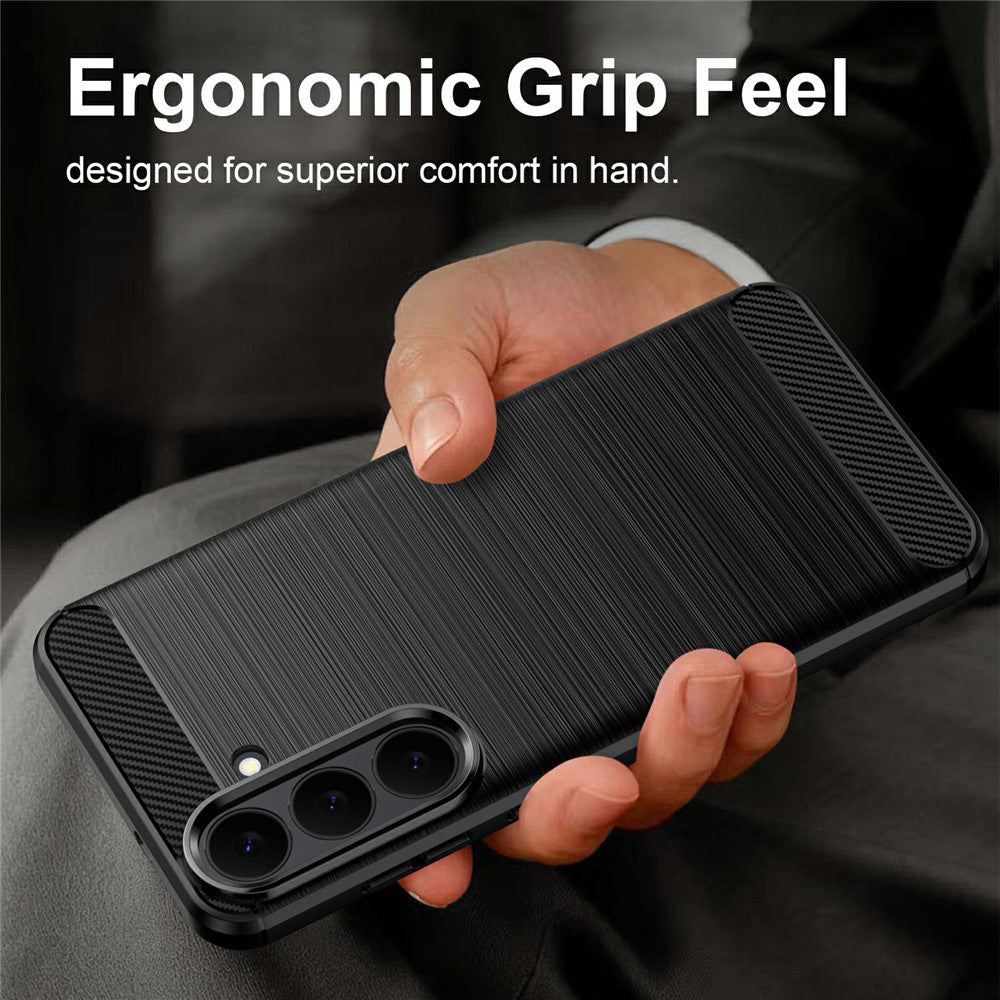Husa de protectie Techsuit Carbon Silicone compatibil cu Samsung Galaxy S25 FE / S26 FE, Albastru