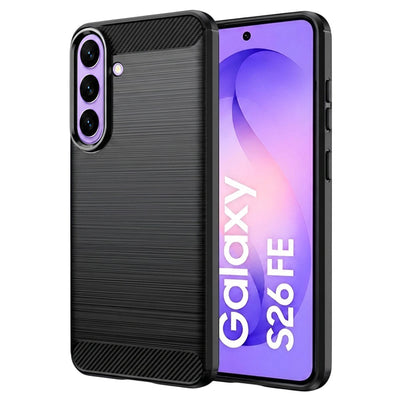 Husa de protectie Techsuit Carbon Silicone compatibil cu Samsung Galaxy S25 FE / S26 FE, Negru