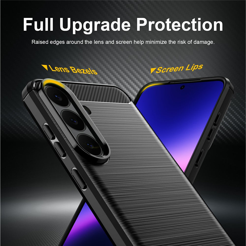 Husa de protectie Techsuit Carbon Silicone compatibil cu Samsung Galaxy S25 FE / S26 FE, Negru