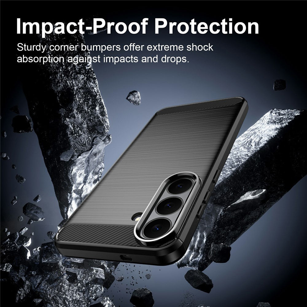 Husa de protectie Techsuit Carbon Silicone compatibil cu Samsung Galaxy S25 FE / S26 FE, Negru