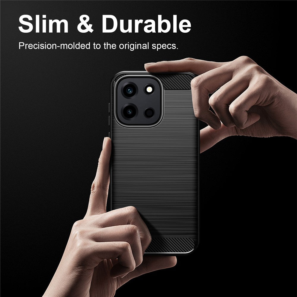 Husa de protectie Techsuit Carbon Silicone compatibil cu OnePlus Nord 6, Albastru