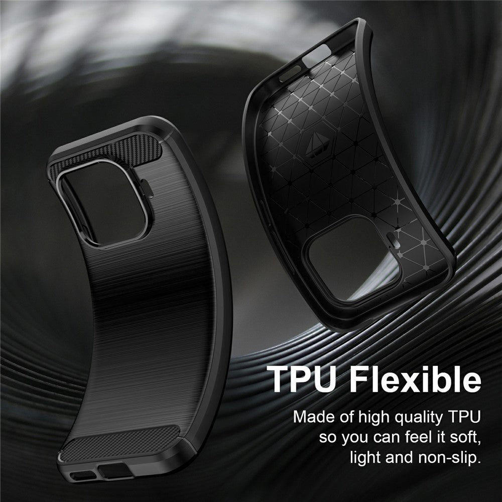 Husa de protectie Techsuit Carbon Silicone compatibil cu Xiaomi 17T, Albastru