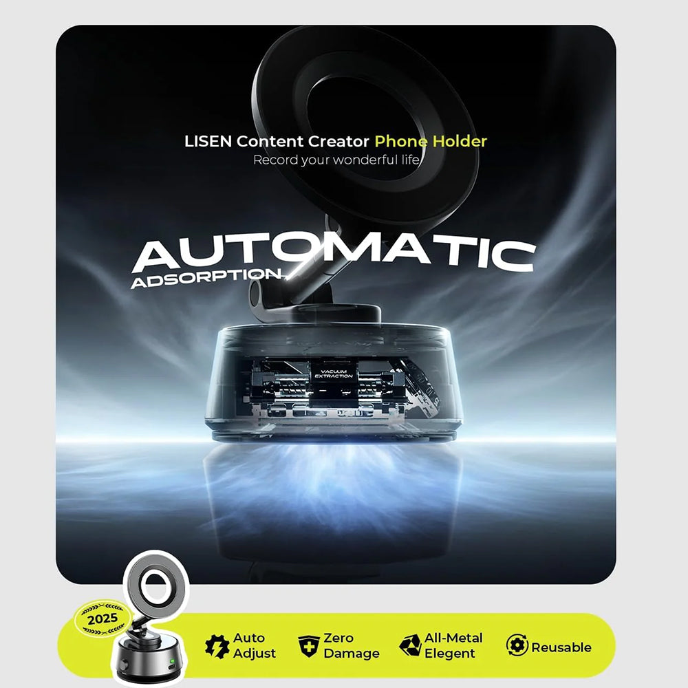 Suport Auto Lisen A690 (YL0225060004), Rotire 360°, MagSafe, Gri