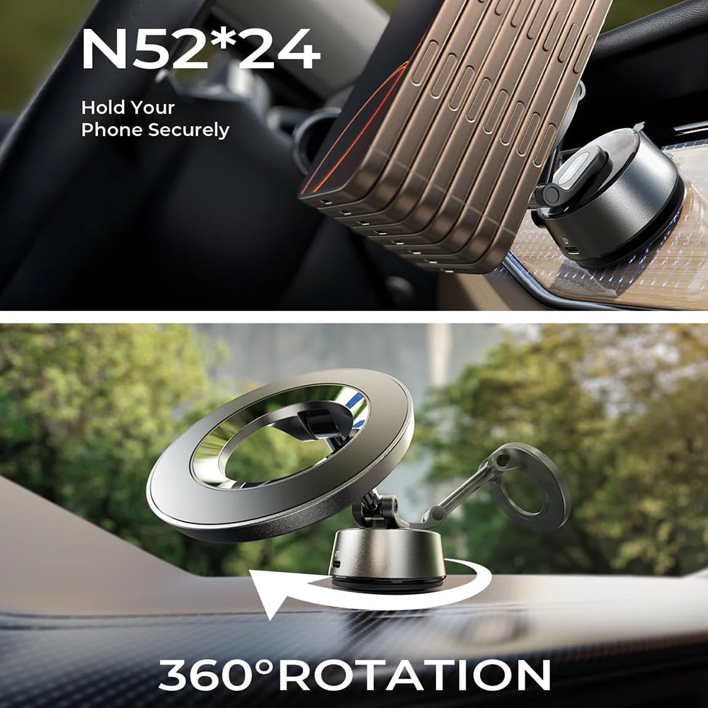 Suport Auto Lisen A690 (YL0225060004), Rotire 360°, MagSafe, Gri