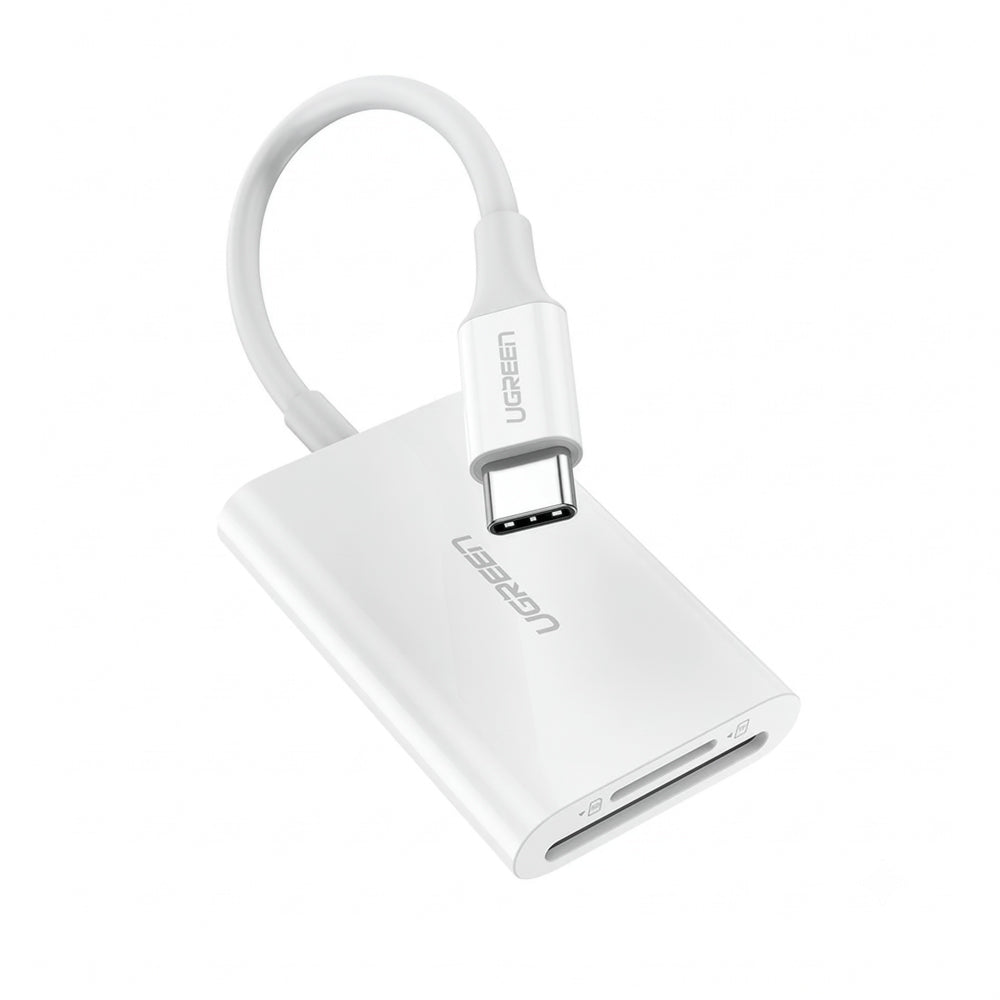 Cititor de Carduri Type-C la TF/SD Card, Plug&Play, 170MB/s - Ugreen M265 (35506) - White