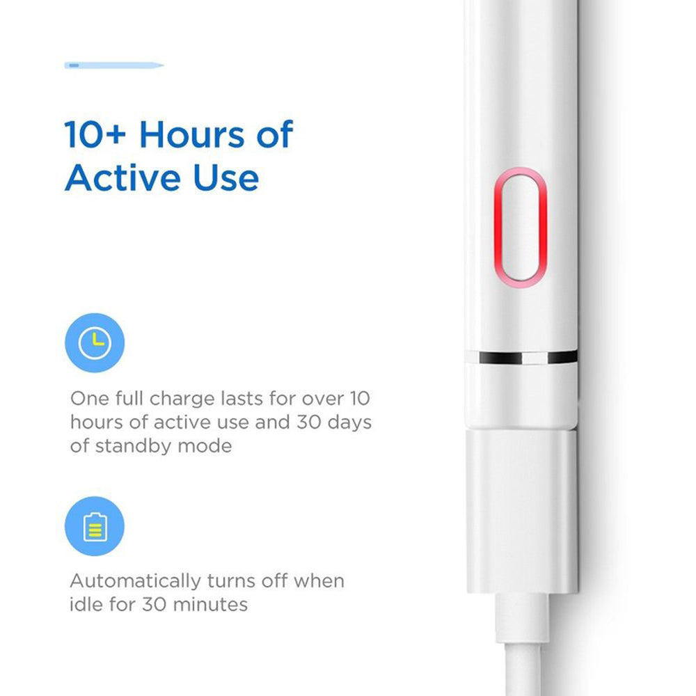 ESR - Stylus Pen Digital (K838) - for Android, iOS, Windows, with Micro-USB Cable - White