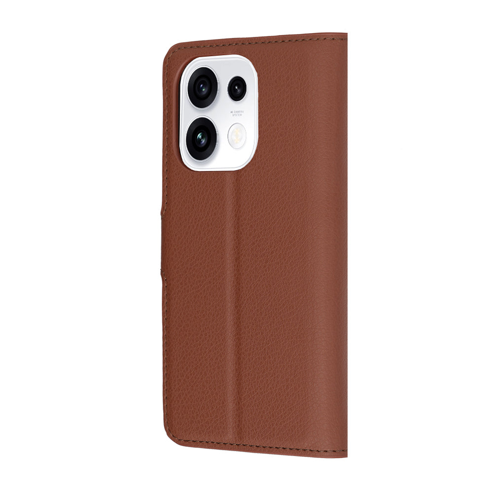 Husa de protectie Techsuit Leather Folio compatibil cu Oppo Reno16 Pro, Maro