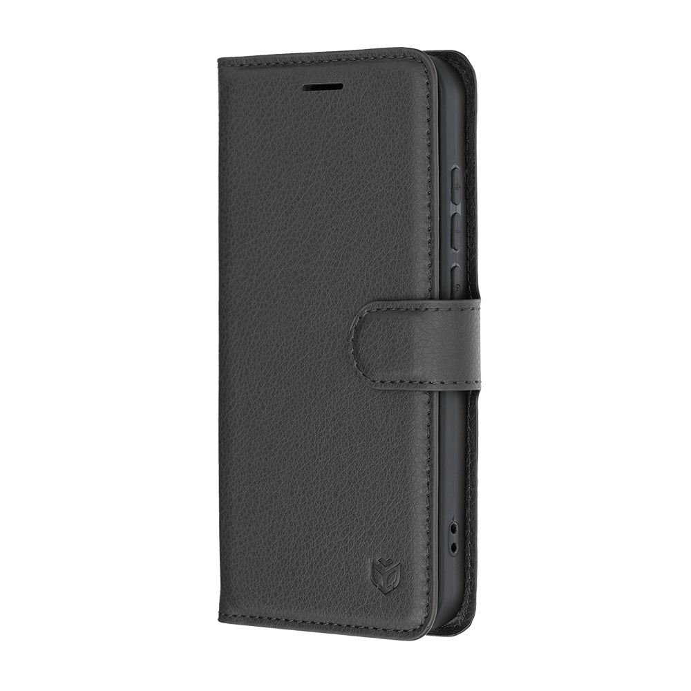 Husa de protectie Techsuit Leather Folio compatibil cu Oppo Reno16 Pro, Negru