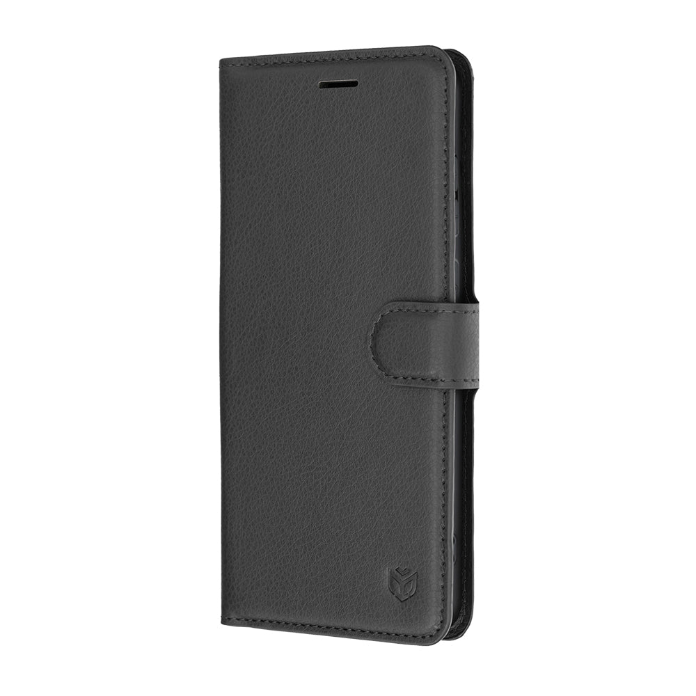 Husa de protectie Techsuit Leather Folio compatibil cu Samsung Galaxy S26 FE / S25 FE, Negru