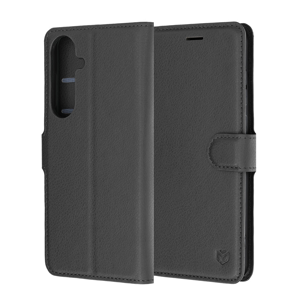 Husa de protectie Techsuit Leather Folio compatibil cu Samsung Galaxy S26 FE / S25 FE, Negru