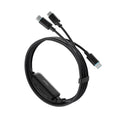 Cablu Cuktech C2C615 (CKC2C615GLBK), Type-C la 2x Type-C, 140W, 1.5m, Negru