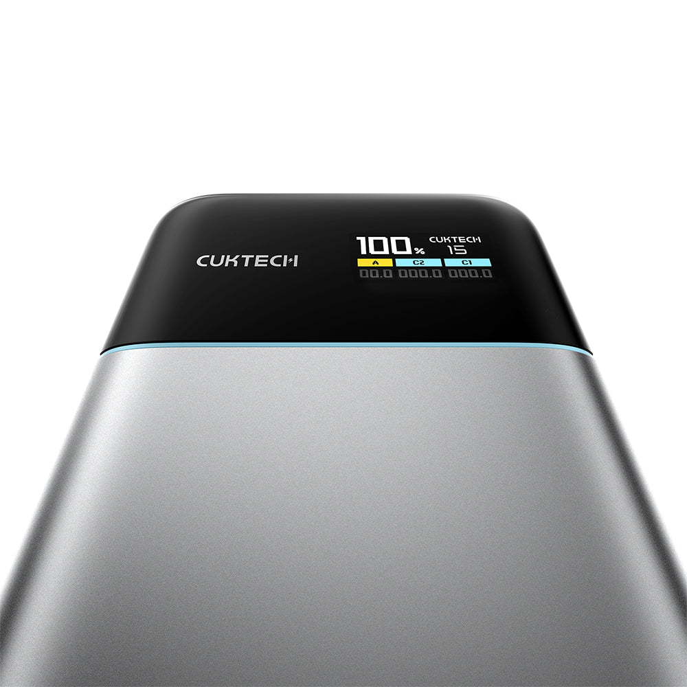 Baterie externa Cuktech PB150S, 15000mAh, USB-C / USB, 100W, Gri