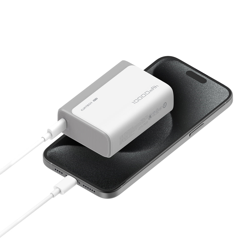 Baterie externa Cuktech PB100 (CUK0PB100DGR), 10000mAh, USB-C / USB, 30W, Gri
