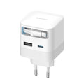 Incarcator Cuktech (AD653W), USB-C + USB-A, 67W, GaN, Alb