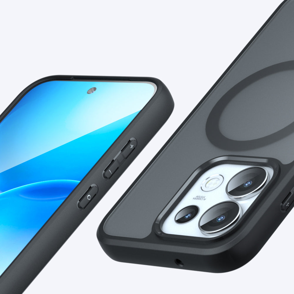 Husa de protectie Techsuit PureFrost MagSafe compatibil cu Oppo Reno16, Negru Frost