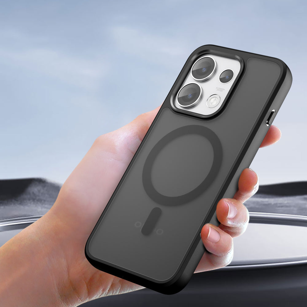 Husa de protectie Techsuit PureFrost MagSafe compatibil cu Oppo Reno16, Negru Frost