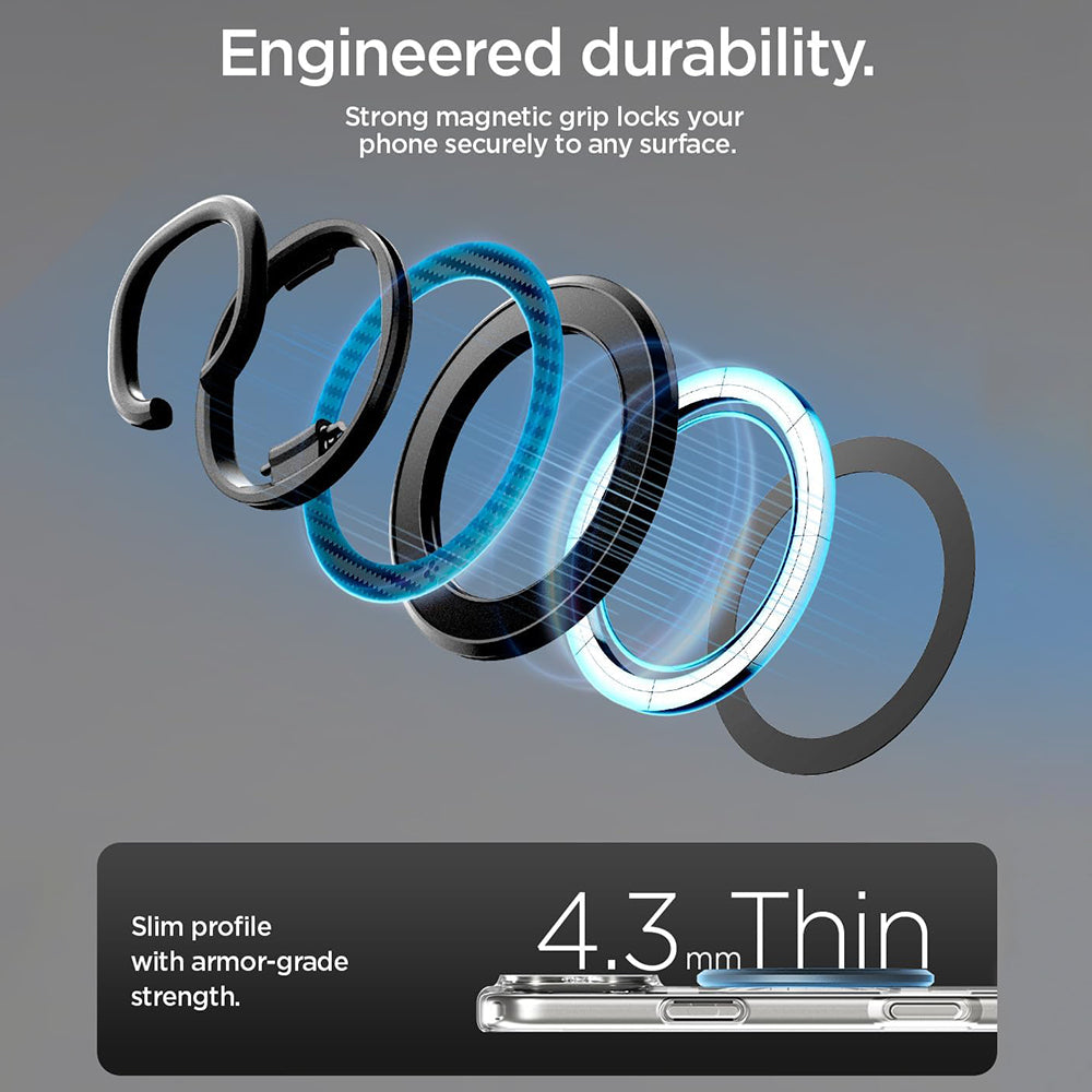 Suport Inel Spigen O-Mag OM106 (AMP09334), Magnet Puternic, Rotație 360°, Negru