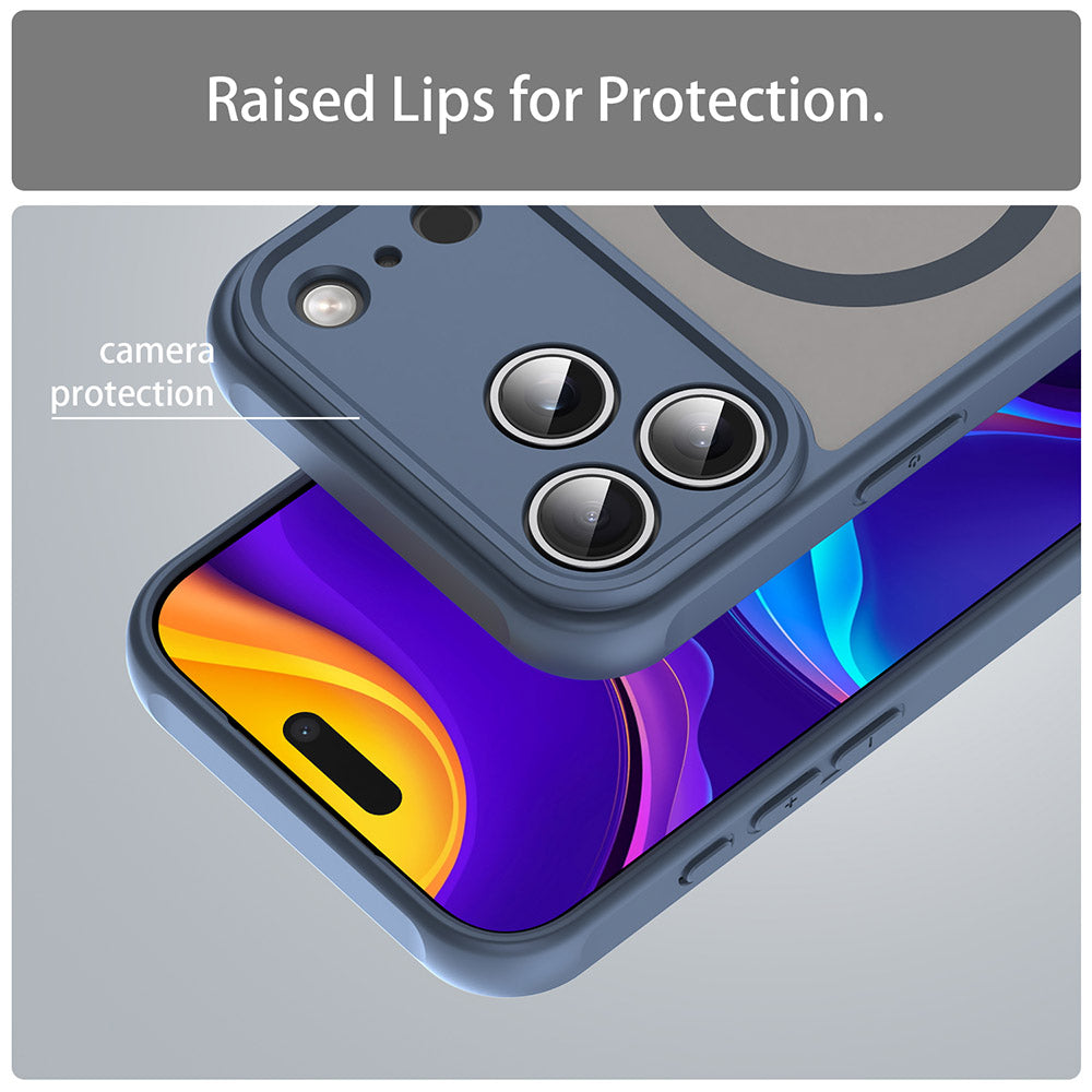 Husa de protectie Techsuit HaloFrost II MagSafe compatibil cu iPhone 18 Pro Max / iPhone 17 Pro Max, Albastru
