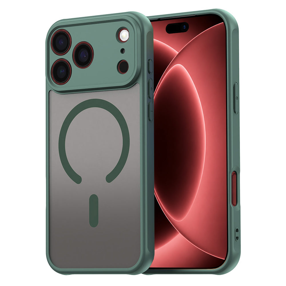 Husa de protectie Techsuit HaloFrost II MagSafe compatibil cu iPhone 18 Pro Max / iPhone 17 Pro Max, Verde