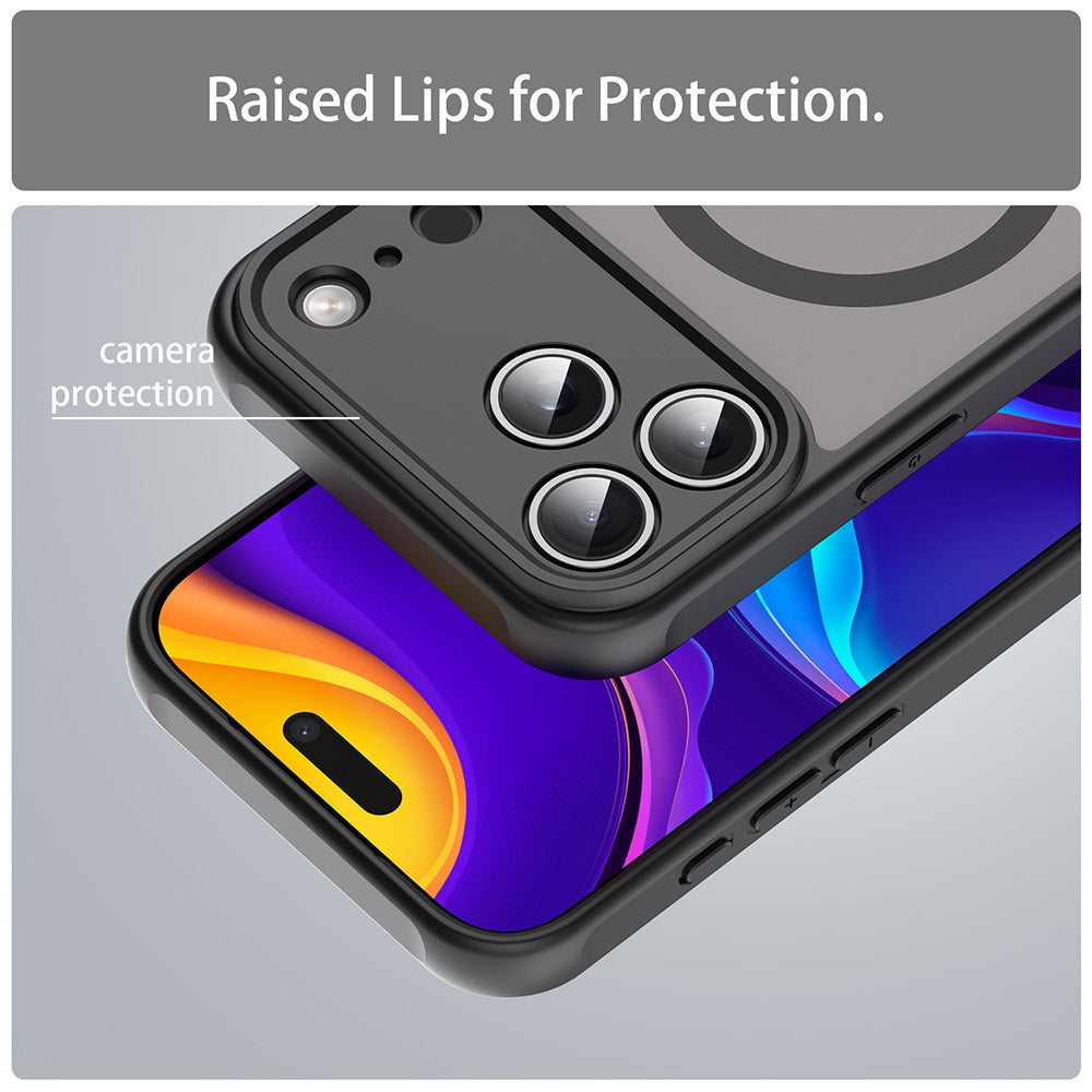 Husa de protectie Techsuit HaloFrost II MagSafe compatibil cu iPhone 18 Pro Max / iPhone 17 Pro Max, Negru