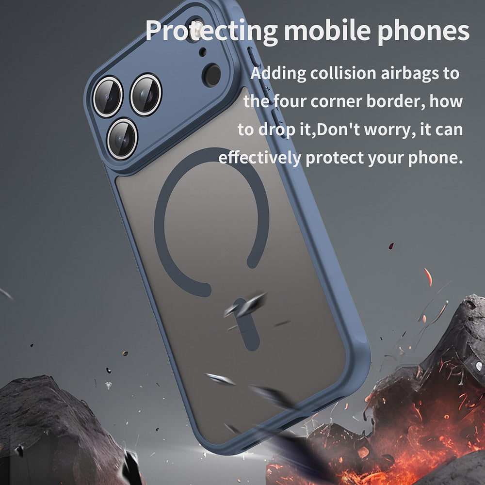 Husa de protectie Techsuit HaloFrost II MagSafe compatibil cu iPhone 18 Pro / iPhone 17 Pro, Albastru