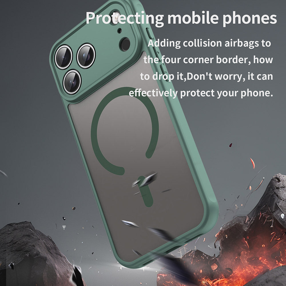 Husa de protectie Techsuit HaloFrost II MagSafe compatibil cu iPhone 18 Pro / iPhone 17 Pro, Verde