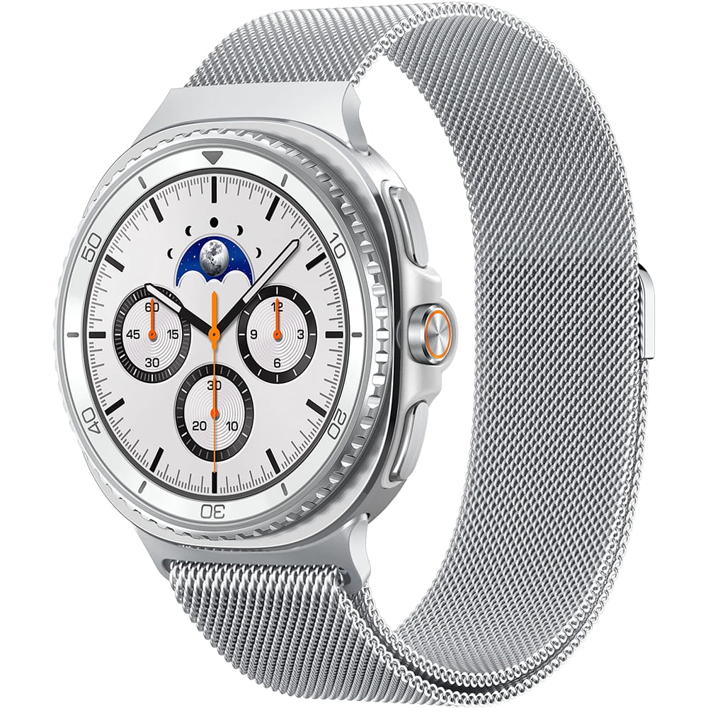 Curea smartwatch Spigen Metal Fit compatibil cu Samsung Galaxy Watch9 / Watch8 / Watch8 Classic, Argintiu