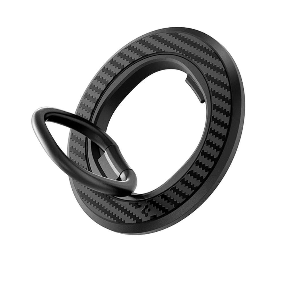 Suport Inel Spigen O-Mag OM106 (AMP09334), Magnet Puternic, Rotație 360°, Negru