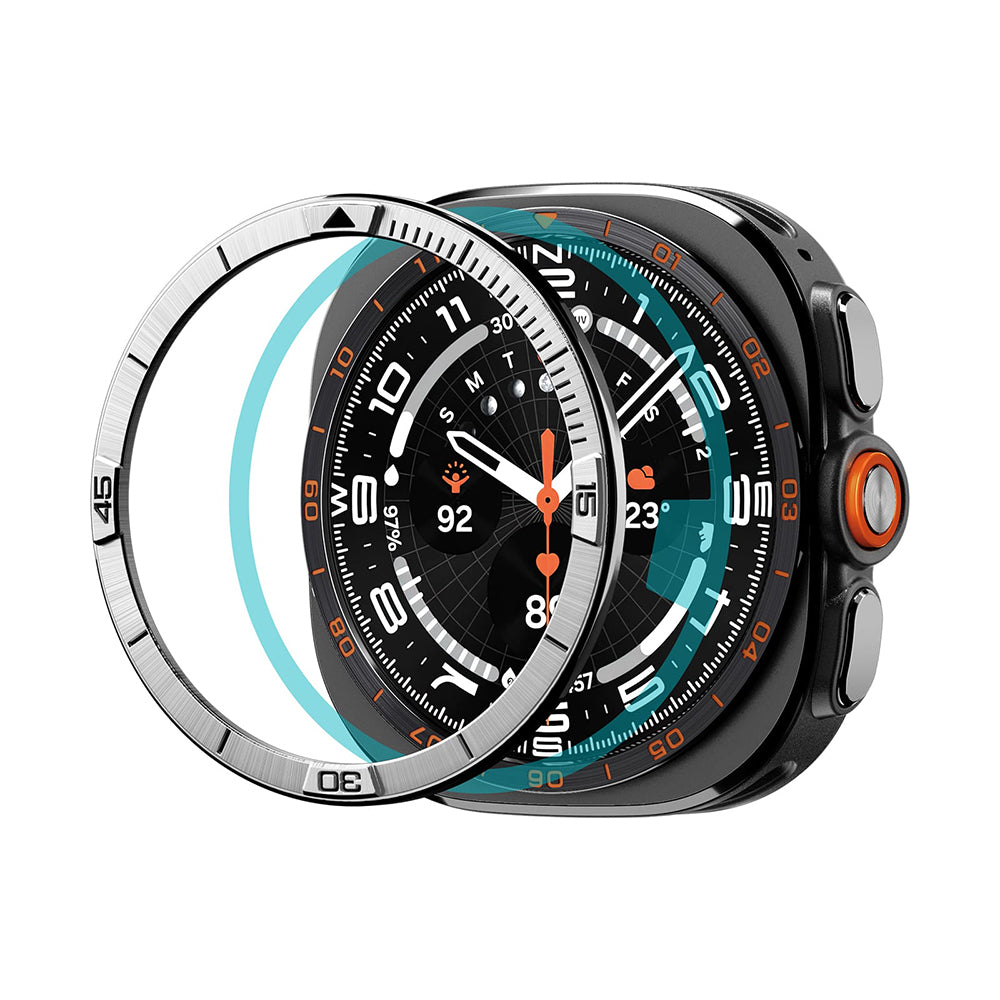 Rama pentru Samsung Galaxy Watch Ultra 2 - Spigen Bezel Tune Pilot (ACS11616) - Silver